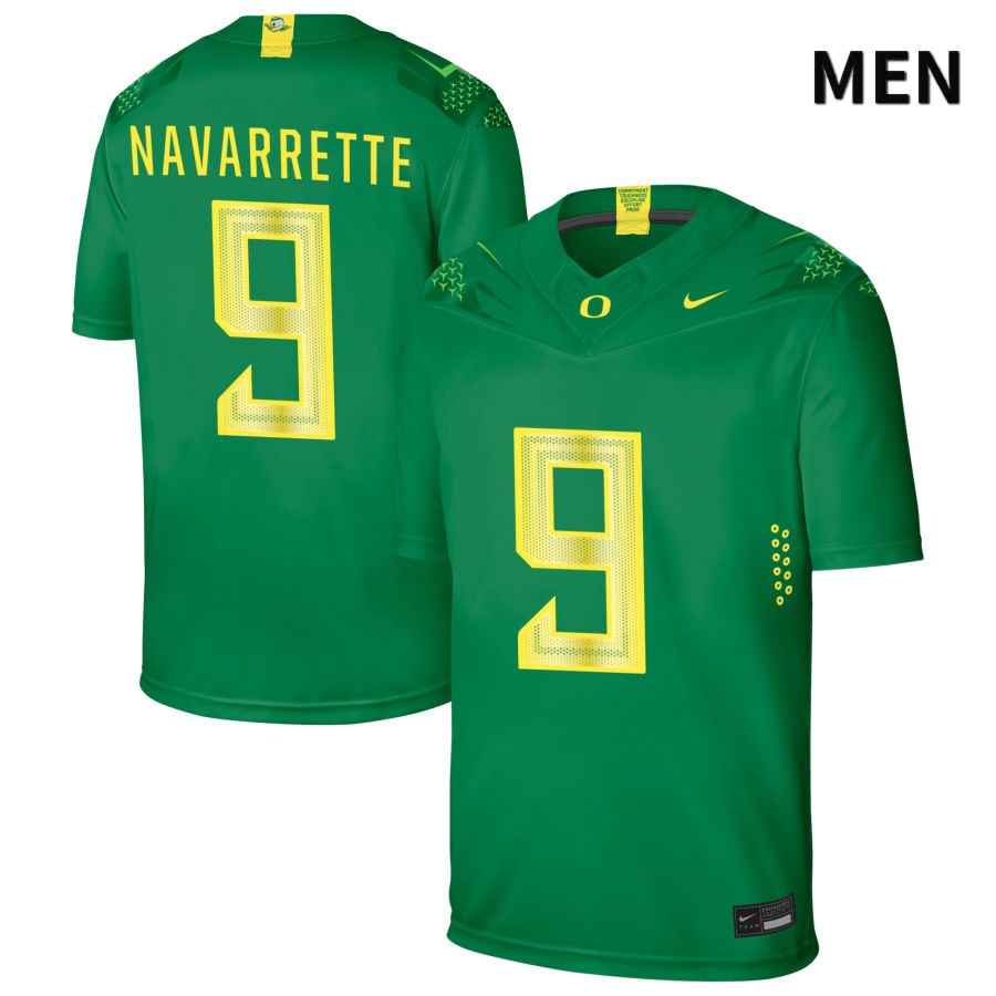 Oregon Ducks Men's #9 Jaden Navarrette Football College Authentic Green NIL 2022 Nike Jersey XSB04O0S